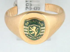 159160 - 19.2k Portuguese Gold Solid Sport Ring (Oval Table)