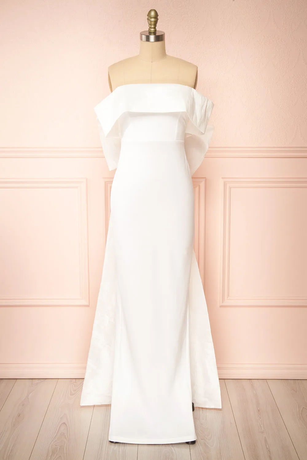 Akalyia | Bridal Maxi Dress w/ Large Bow