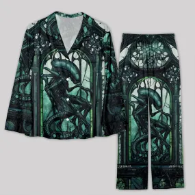 Alien Church Window Grille Style Pajamas Set