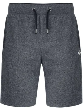 Anchor Fleck Loop Back Fleece Jogger Shorts In True Navy - Le Shark