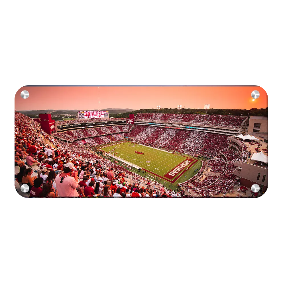 Arkansas Razorbacks - Aerial Donald W. Reynolds Razorback Stadium Stripe Out Panoramic