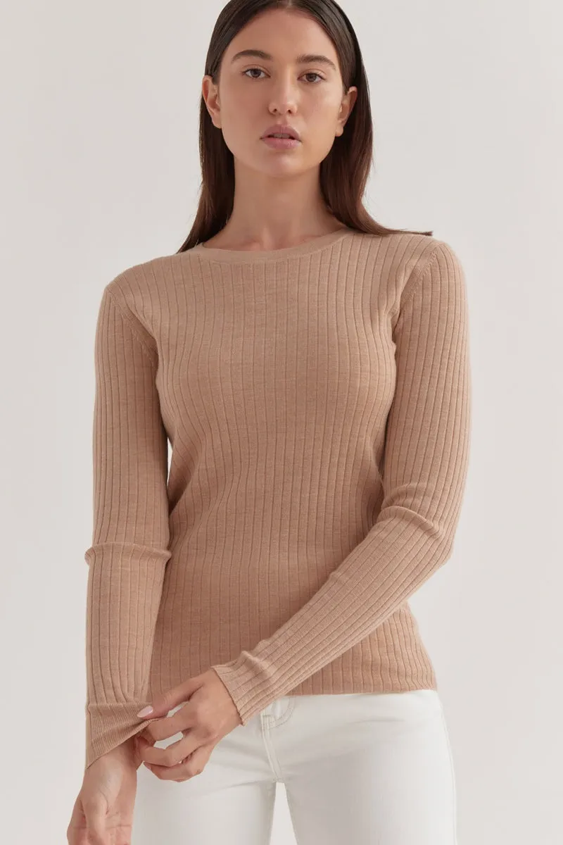 Assembly Label - Ella Long Sleeve Knit - Sand