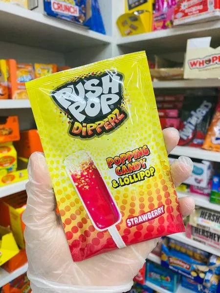 Bazooka Push Pop Dipperz Strawberry