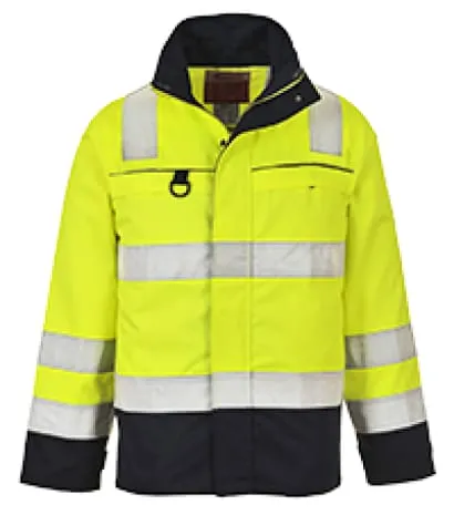 Bizflame Hi-Vis Flame Retardant Anti static ARC Multinorm Jacket Portwest FR61