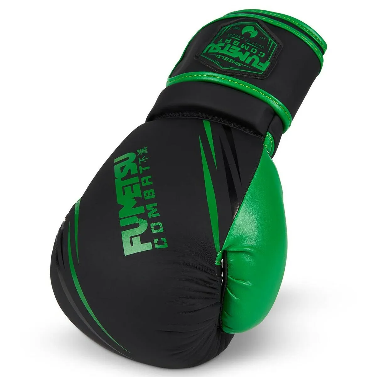 Black/Green Fumetsu Shield Kids Boxing Gloves