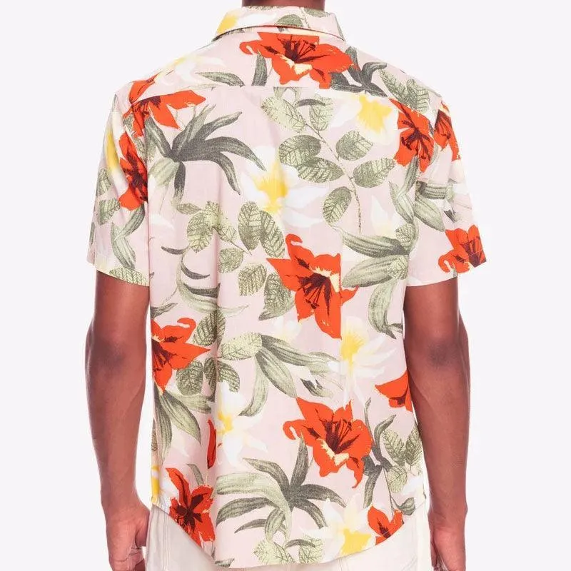 Camisa Quiksilver Garden Path Rosa Print