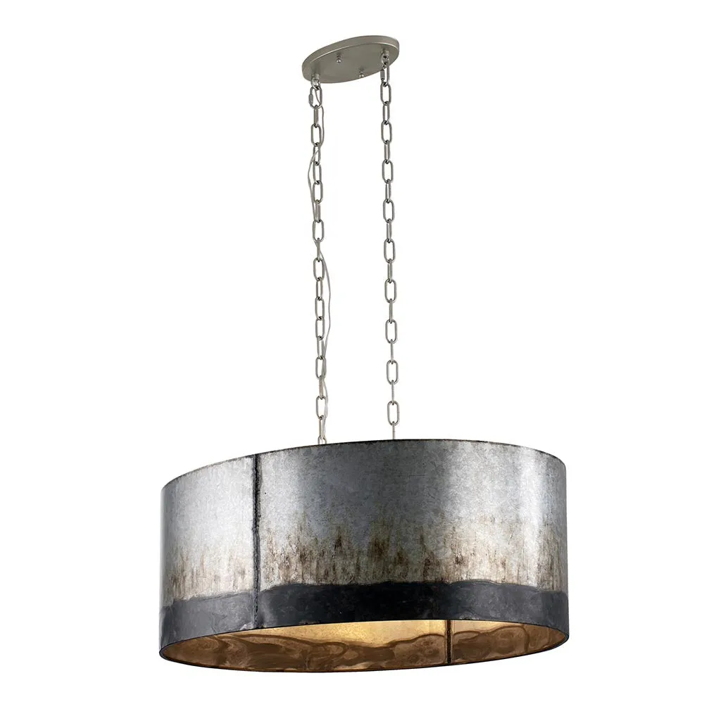 Cannery 323N06OG 6-Light Oval Pendant Light - Ombre Galvanized