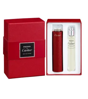 Cartier Pasha De Cartier Edition Noire Travel Gift Set - (2 X 15ML) EDT Spray (Men)