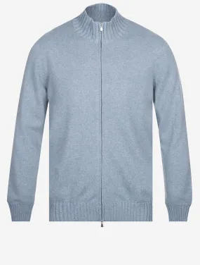 Cashmere Full Zip Grey