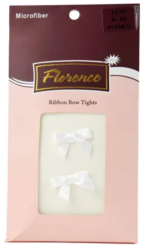 Florence Girls Ribbon Bow Tights Style: 1125