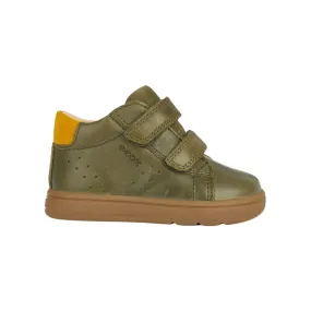 Geox Toddler's (Sizes 22-26) Biglia Dark Green/Ochre Yellow Leather