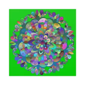 Hand-Drawn Mandala Art Poster - Green