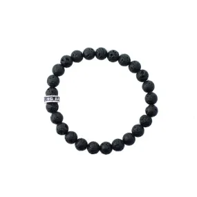 King Baby - 8mm Lava Rock Bracelet w/Logo