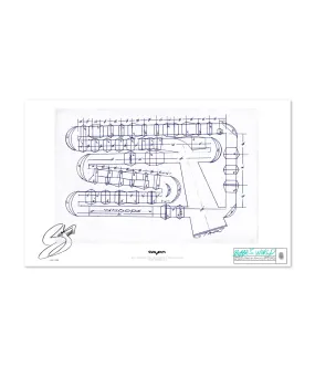 LE Autographed JS Fine Art Track Map Prints-US