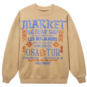 Les Benjamins X Market  Rug Repair Crewneck Sweater