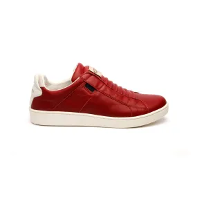 Men's Icon SBI Wine Red Leather Sneakers 02584-110