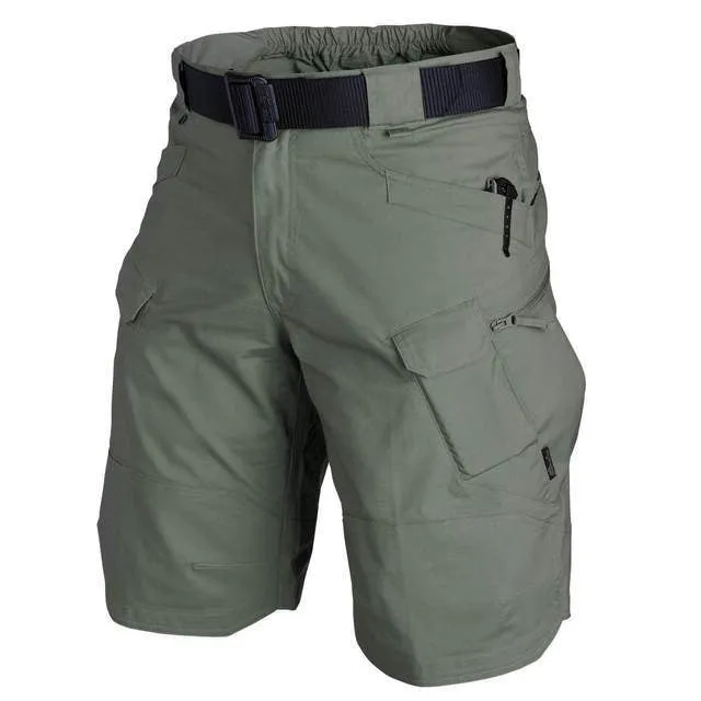 Men's Quick-Dry Work Shorts Waterproof Tactical Outdoor Casual Multi Pockets Cotton Short Pants | DK-1