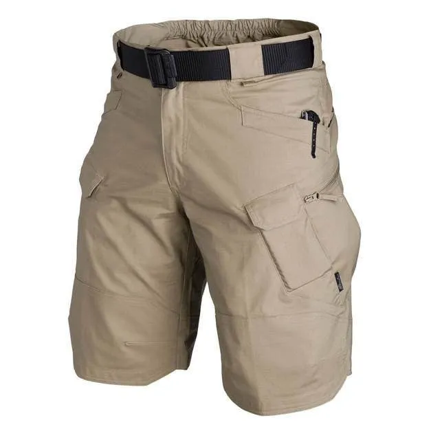 Men's Quick-Dry Work Shorts Waterproof Tactical Outdoor Casual Multi Pockets Cotton Short Pants | DK-1