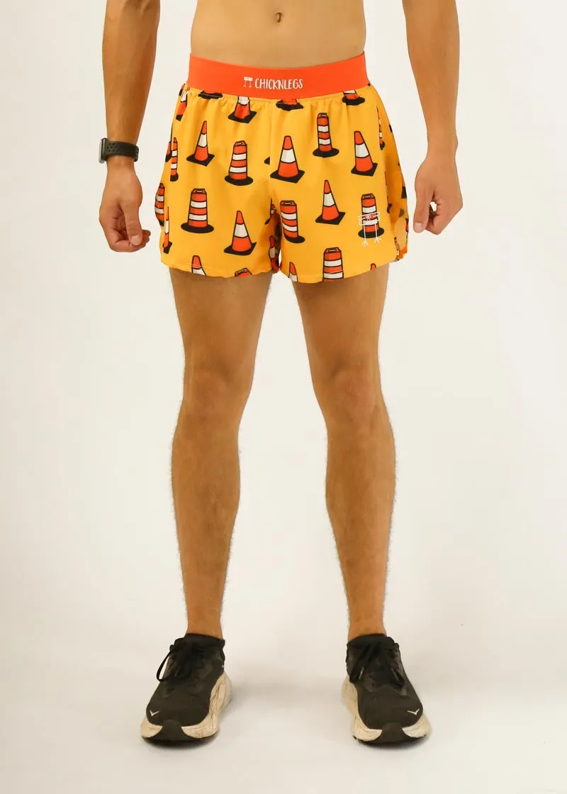 Men's Traffic Cones 4" Half Split Shorts