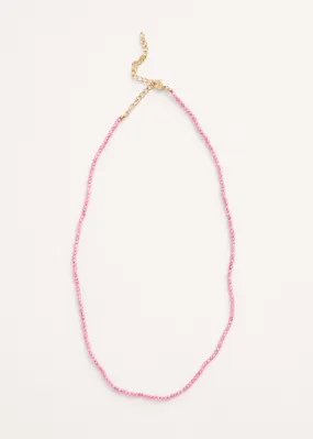 MINA BEADED NECKLACE - PINK