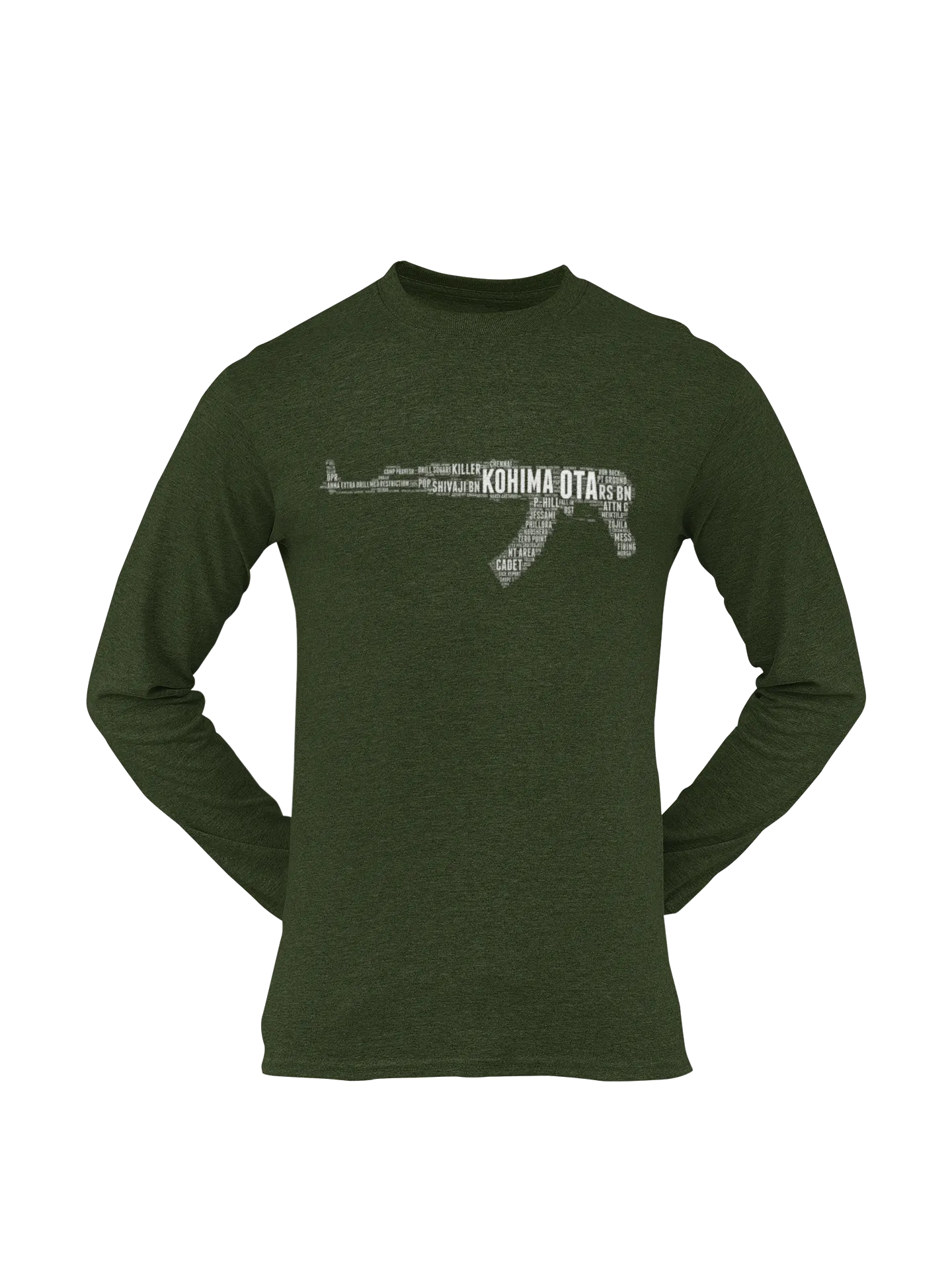 OTA T-shirt - Word Cloud Kohima - AK-47 Folding Stock (Men)