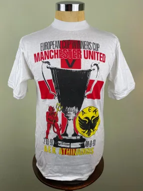 T-Shirt | 1991 | Man United vs AEK Athens | Cup Winners Cup | Bootleg T-Shirt