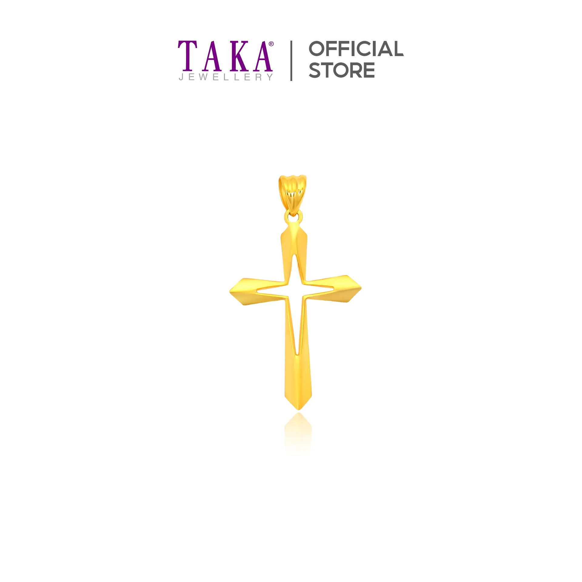 TAKA Jewellery 916 Gold Pendant Cross