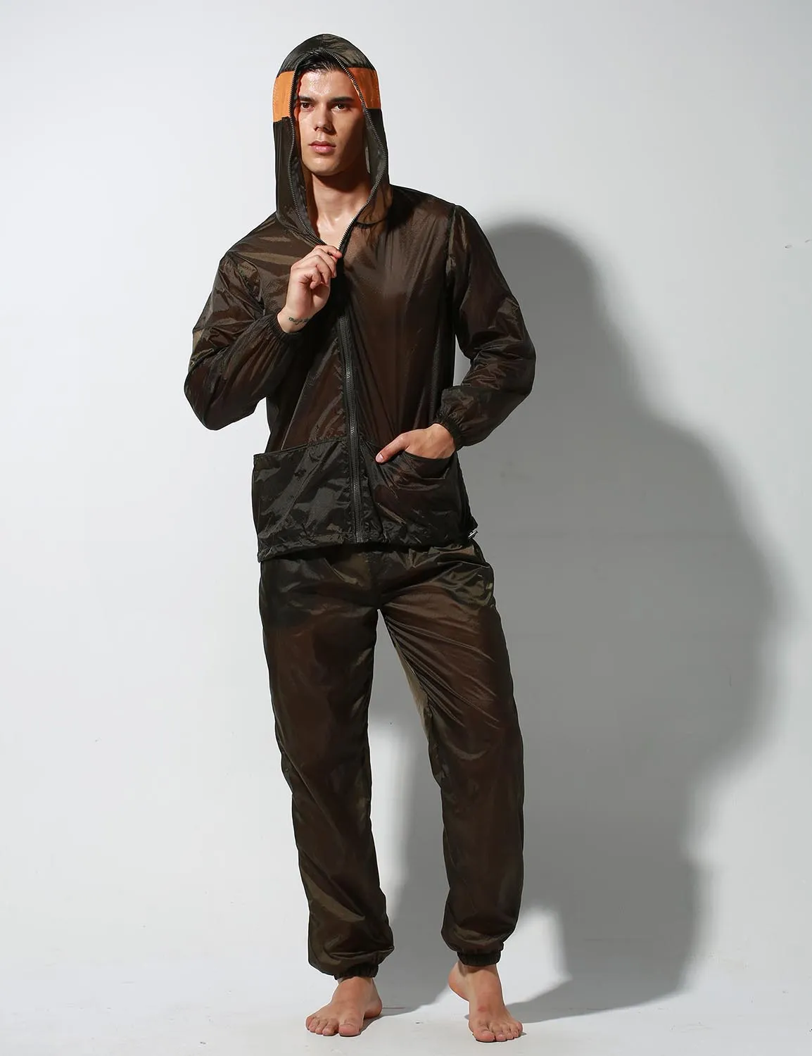 Translucent Quick-Dry Sport Long Sleeve Hooded Jacket S2902