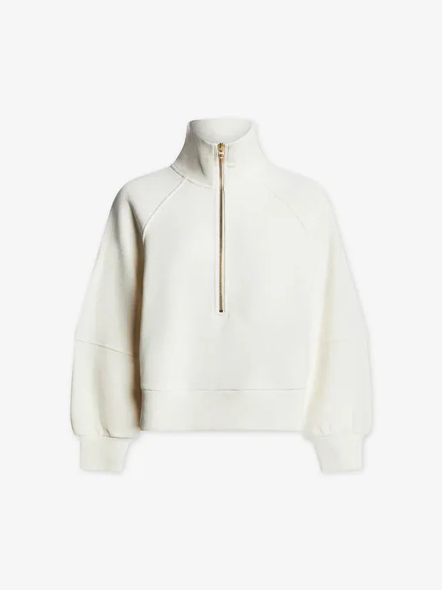 Varley Milano Half Zip Sweat - Ivory